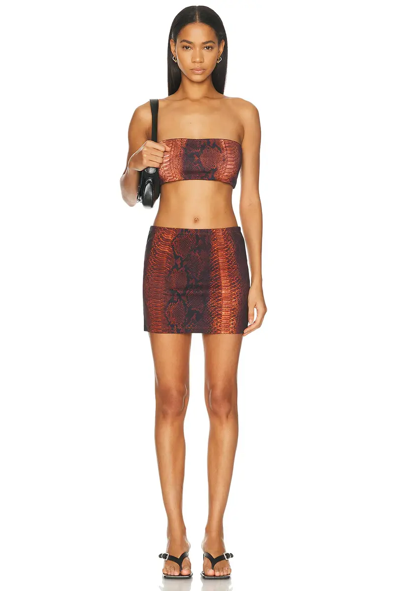 Jean Paul Gaultier Cotton Ribbed Printed Python Bra Top | Thumbnail 4 Jean Paul Gaultier Cotton Ribbed Printed Python Bra Top | Thumbnail 4
