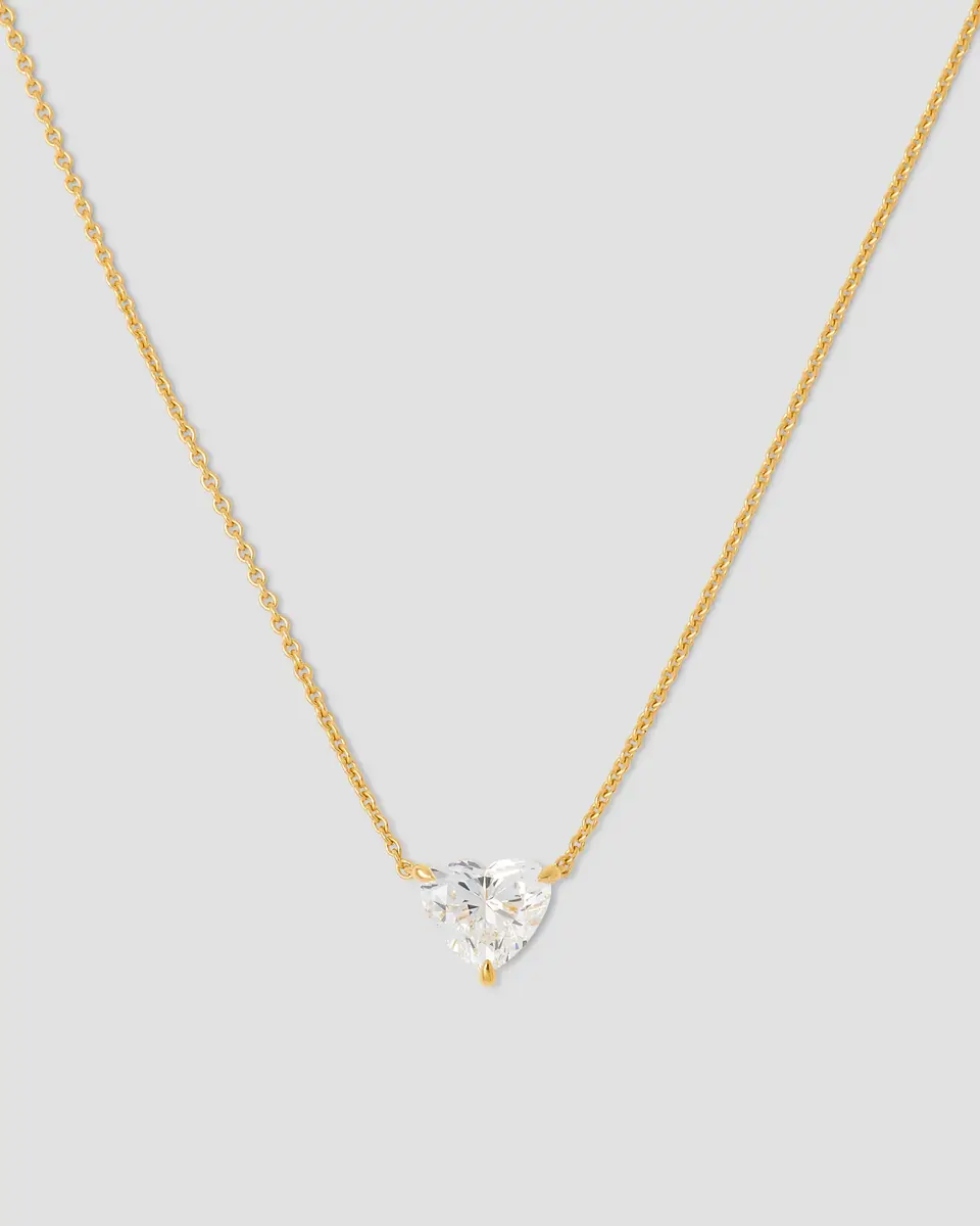 Jennifer Fisher Jennifer Fisher Heart Lab Diamond Pendant 3 / 18K Yellow Gold | Thumbnail 2 Jennifer Fisher Jennifer Fisher Heart Lab Diamond Pendant 3 / 18K Yellow Gold | Thumbnail 2