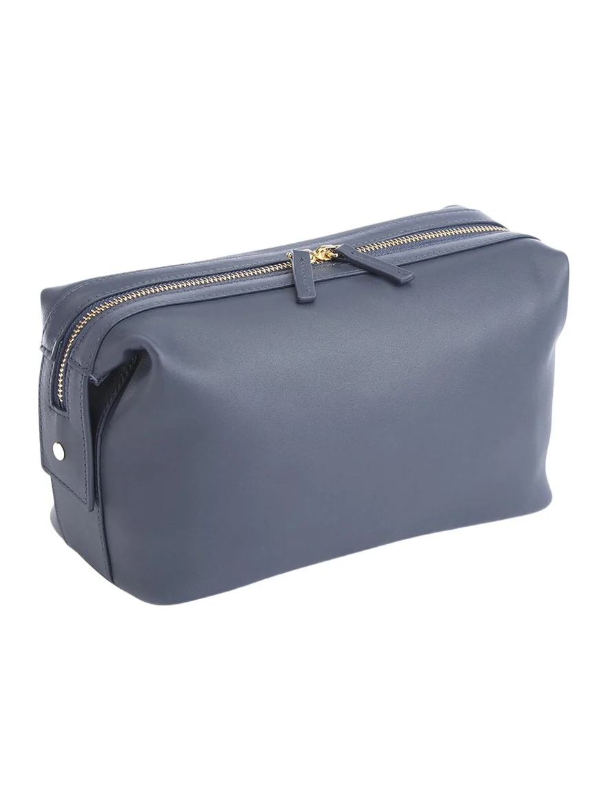 Monogrammed Large Leather Toiletry Bag, Personalized