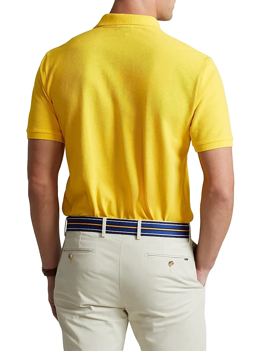 Polo Ralph Lauren Men's Cotton Mesh Slim-Fit Polo Shirt | Thumbnail 4 Polo Ralph Lauren Men's Cotton Mesh Slim-Fit Polo Shirt | Thumbnail 4