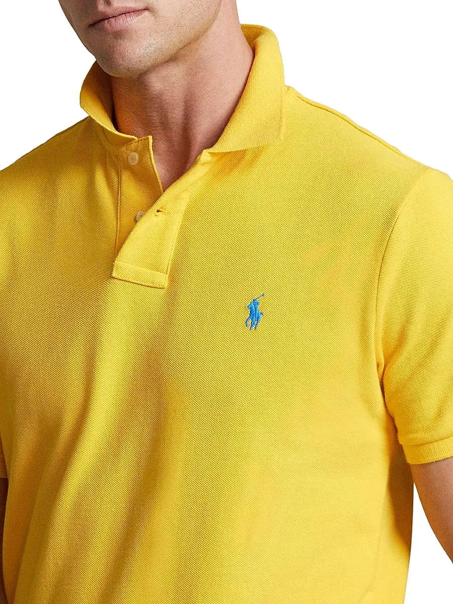Polo Ralph Lauren Men's Cotton Mesh Slim-Fit Polo Shirt | Thumbnail 5 Polo Ralph Lauren Men's Cotton Mesh Slim-Fit Polo Shirt | Thumbnail 5