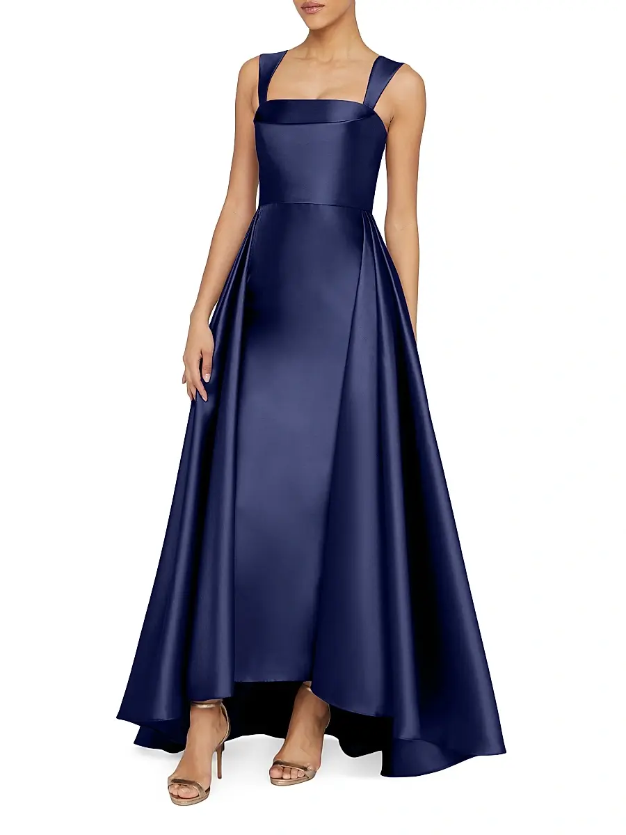THEIA Women's Zendaya Satin High-Low Gown | Thumbnail 3 THEIA Women's Zendaya Satin High-Low Gown | Thumbnail 3