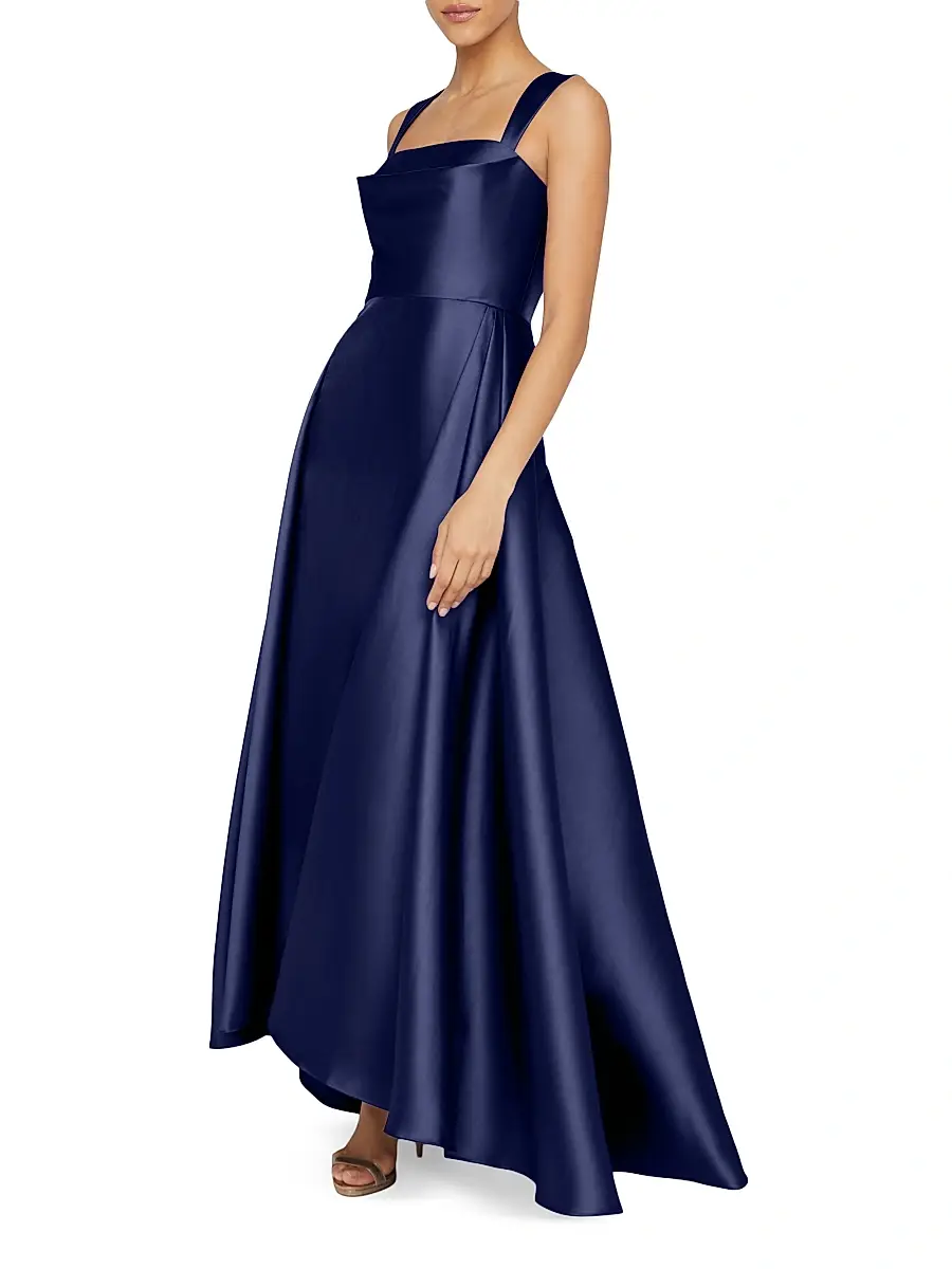THEIA Women's Zendaya Satin High-Low Gown | Thumbnail 4 THEIA Women's Zendaya Satin High-Low Gown | Thumbnail 4