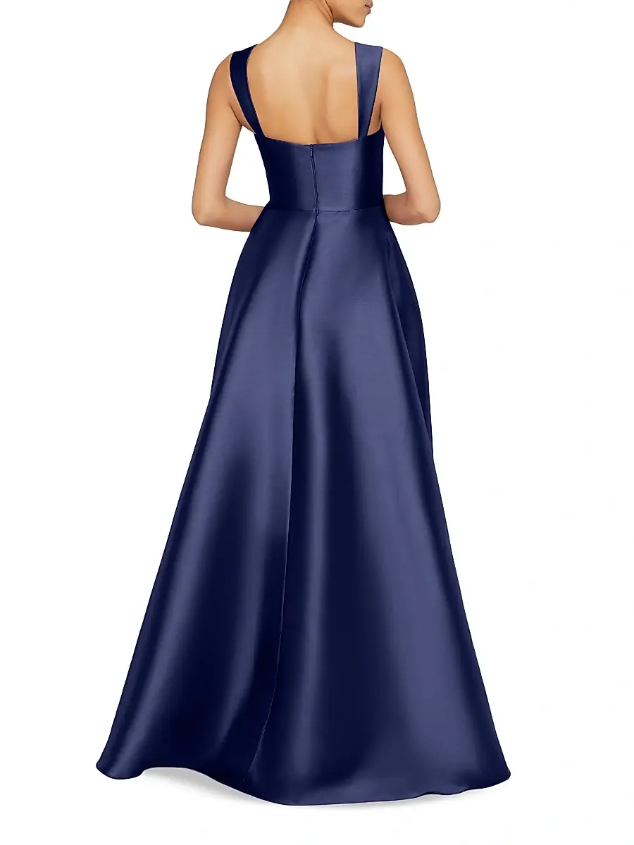 THEIA Women's Zendaya Satin High-Low Gown | Thumbnail 5 THEIA Women's Zendaya Satin High-Low Gown | Thumbnail 5