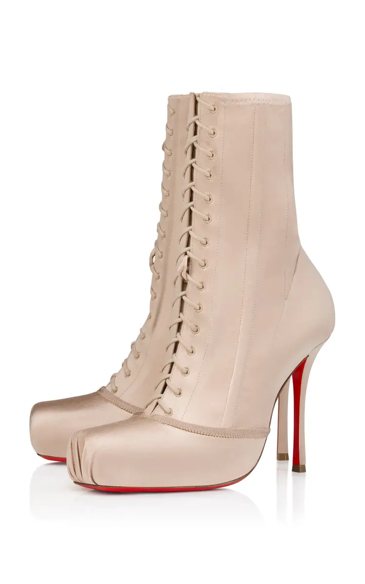 Christian Louboutin Pavlova 100mm Crepe-Satin Ankle Boots | Thumbnail 4 Christian Louboutin Pavlova 100mm Crepe-Satin Ankle Boots | Thumbnail 4