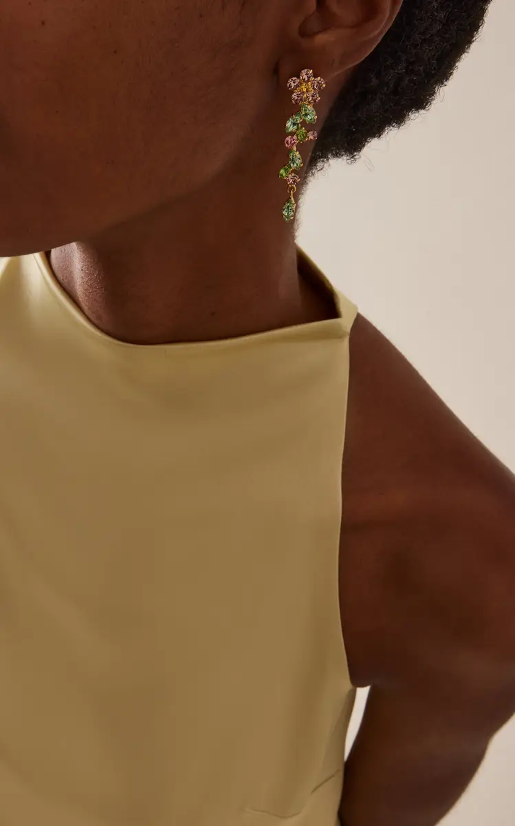 Jennifer Behr Jasmina Floral Crystal Earrings | Thumbnail 2 Jennifer Behr Jasmina Floral Crystal Earrings | Thumbnail 2