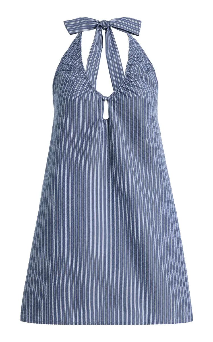 ELCE Exclusive Sidney Cotton-Blend Mini Halter Dress | Thumbnail 3 ELCE Exclusive Sidney Cotton-Blend Mini Halter Dress | Thumbnail 3