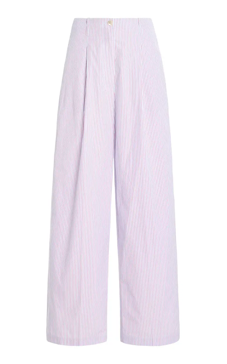 RÙADH The Dean Striped Cotton Pants | Image 1 RÙADH The Dean Striped Cotton Pants | Image 1