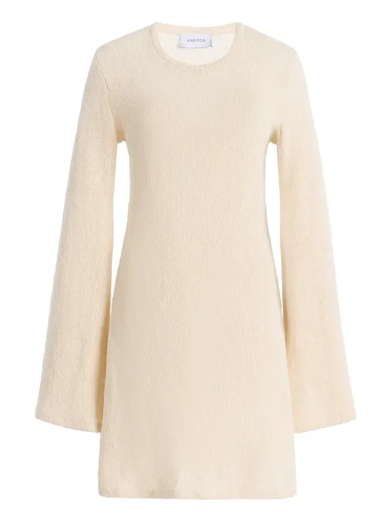 The Bell Sleeve Crocheted Cotton Mini Dress