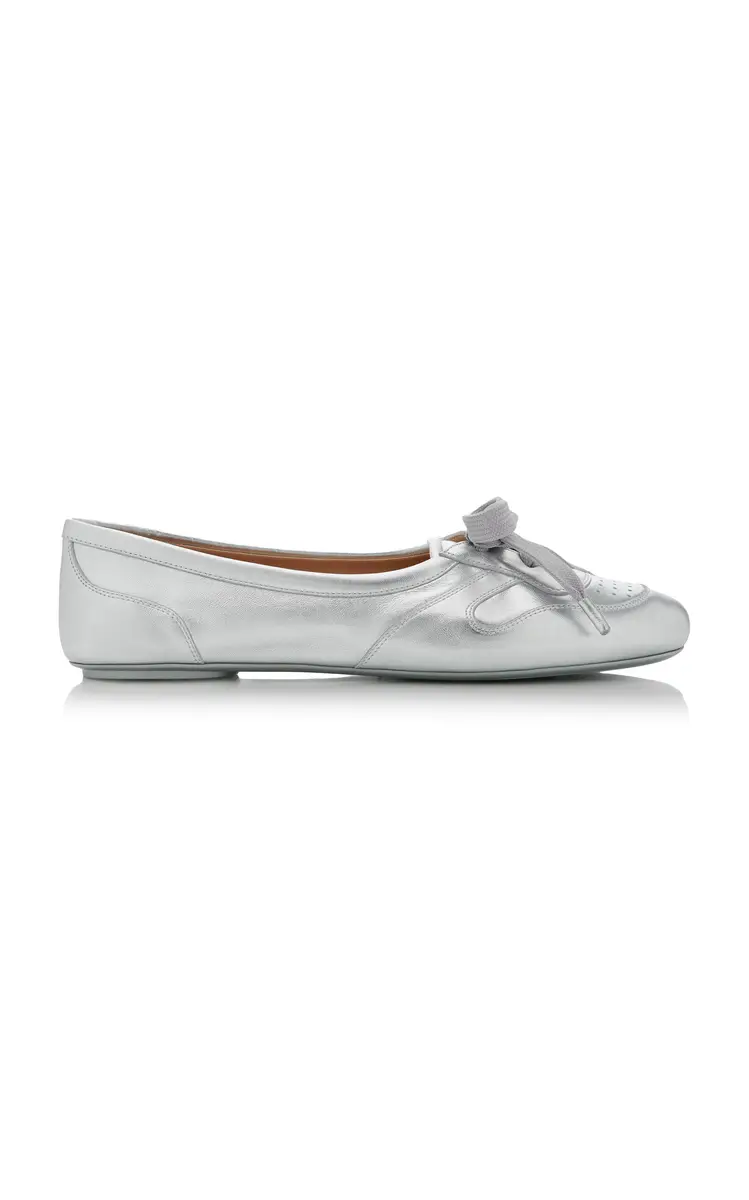 Gianvito Rossi Vault Metallic-Leather Ballet Sneakers | Thumbnail 2 Gianvito Rossi Vault Metallic-Leather Ballet Sneakers | Thumbnail 2