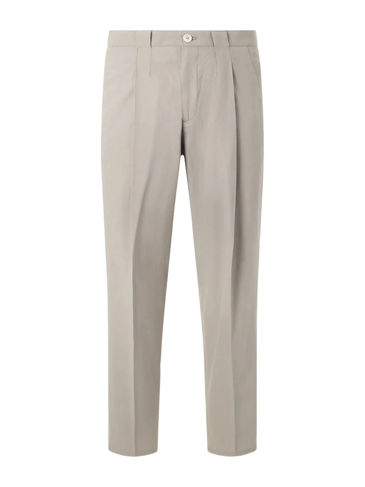 Straight-Leg Pleated Cotton-Twill Trousers - Men