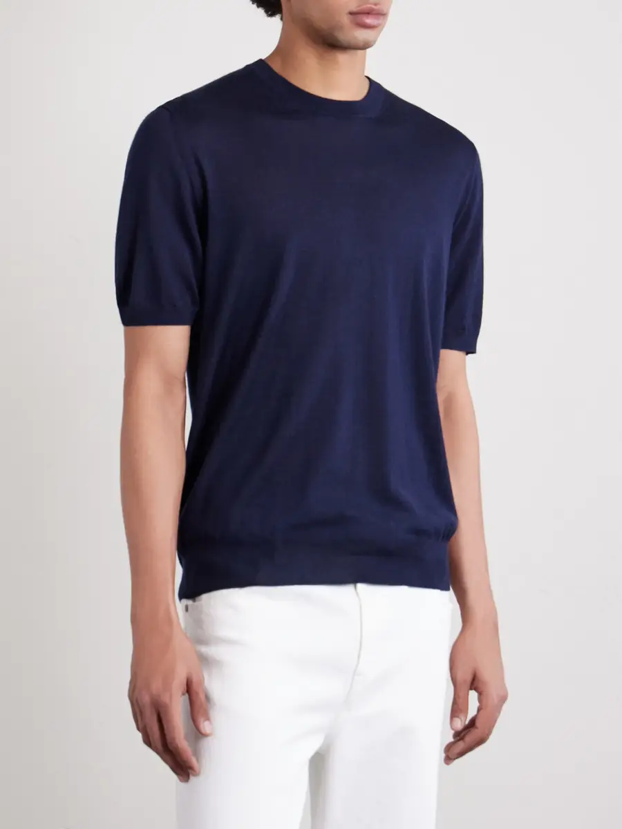 Slowear Cashmere and Silk-Blend T-Shirt - Men | Thumbnail 3