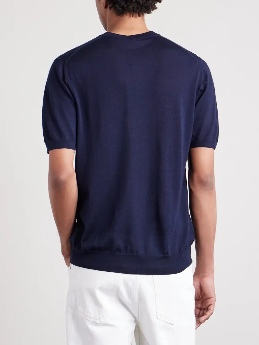Slowear Cashmere and Silk-Blend T-Shirt - Men | Thumbnail 4