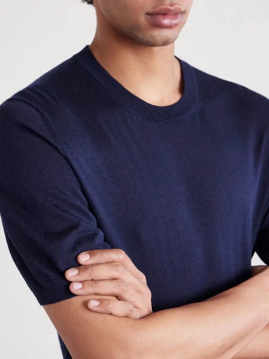 Slowear Cashmere and Silk-Blend T-Shirt - Men | Thumbnail 5
