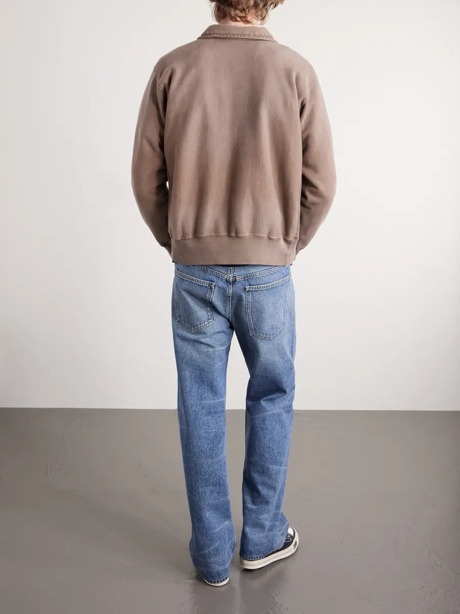 A.PRESSE Half-Zip Cotton-Jersey Sweatshirt - Men | Thumbnail 4