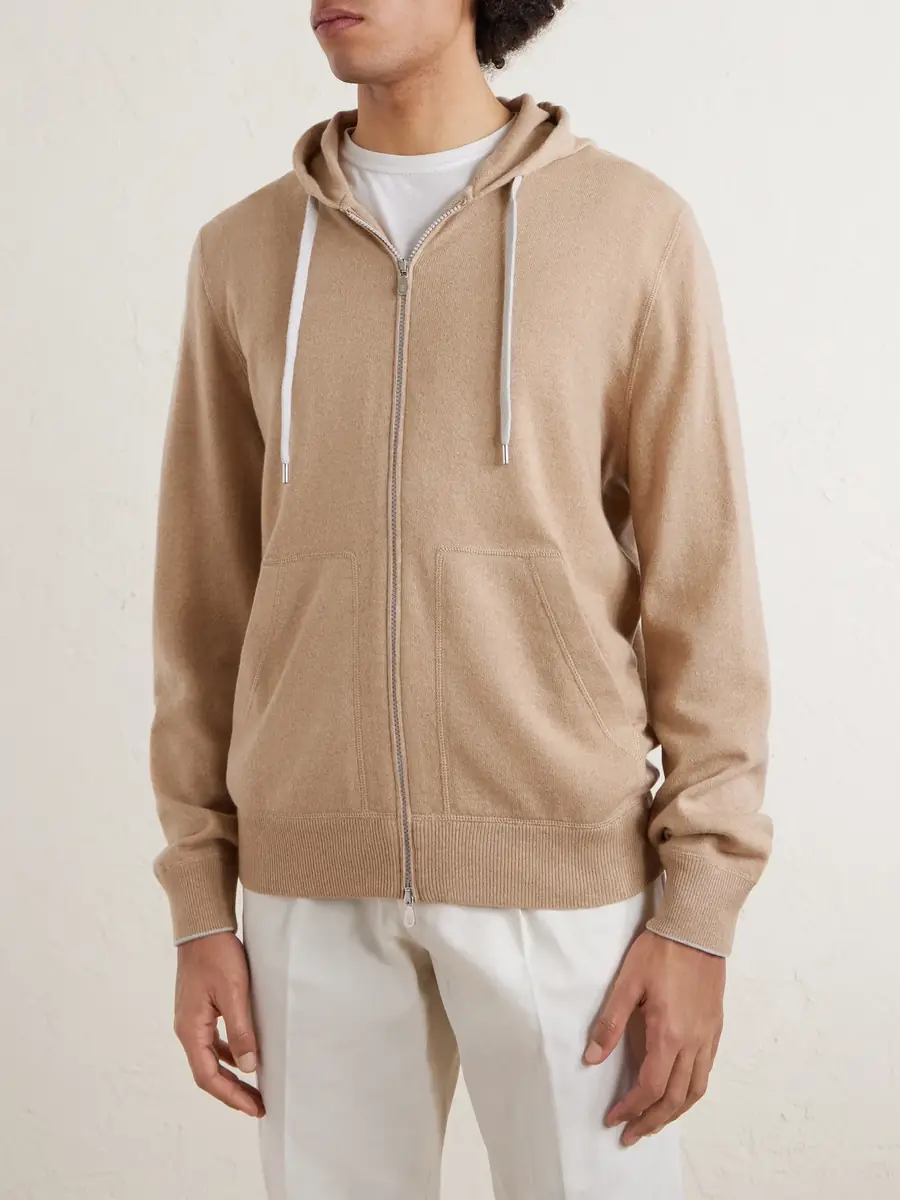 Brunello Cucinelli Cashmere Zip-Up Hoodie - Men | Thumbnail 3 Brunello Cucinelli Cashmere Zip-Up Hoodie - Men | Thumbnail 3