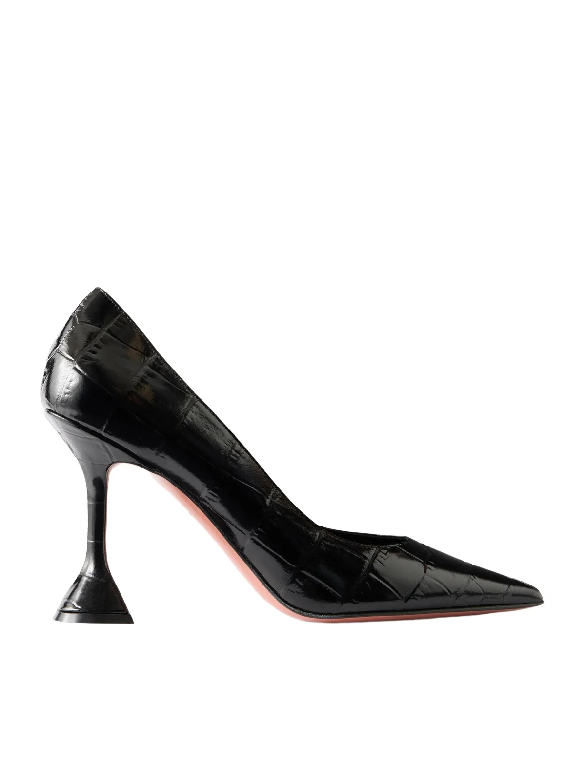 Ami 95 Croc-effect Leather Pumps