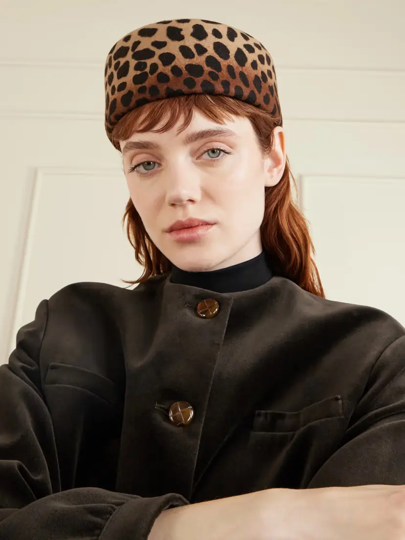 Gigi Burris Lauren Leopard-print Wool-felt Pillbox Hat | Thumbnail 2