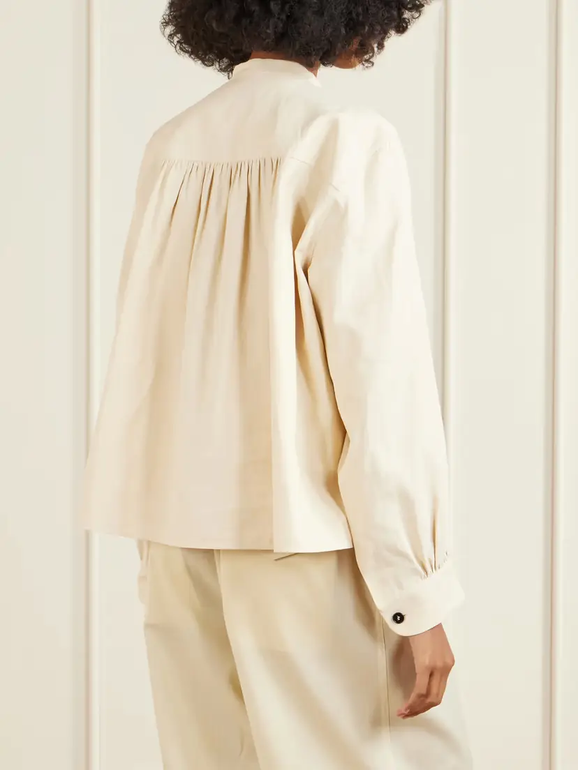 Jil Sander Pleated Linen Shirt | Thumbnail 3