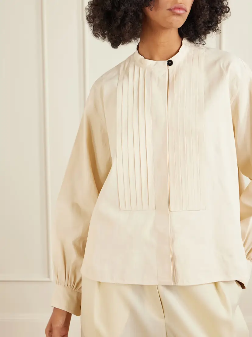 Jil Sander Pleated Linen Shirt | Thumbnail 4
