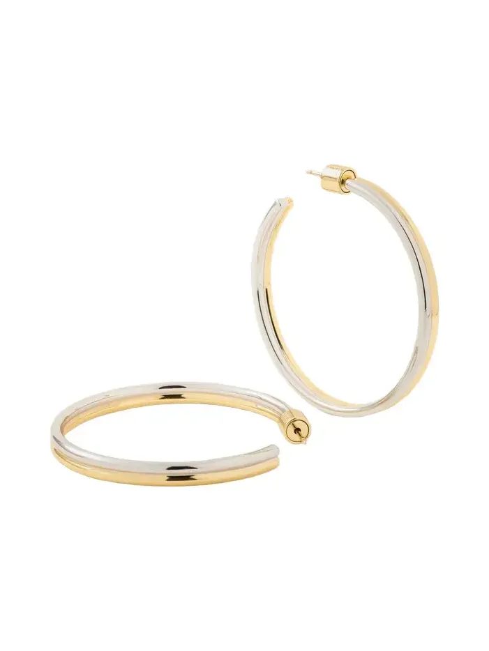 Jennifer Fisher 1.5 Two Tone Thread Baby Hoops