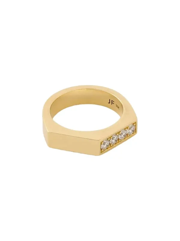 Jennifer Fisher Peak Ring with Diamonds Blank / 6 / 18K Yellow Gold
