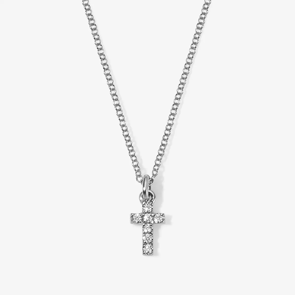 Stephanie Gottlieb Mini Token Pave Cross Necklace | Thumbnail 2 Stephanie Gottlieb Mini Token Pave Cross Necklace | Thumbnail 2