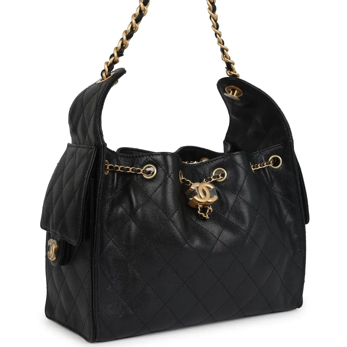 Chanel Chanel Small 25 Hobo Bag Black Caviar Antique Gold Hardware | Thumbnail 2 Chanel Chanel Small 25 Hobo Bag Black Caviar Antique Gold Hardware | Thumbnail 2