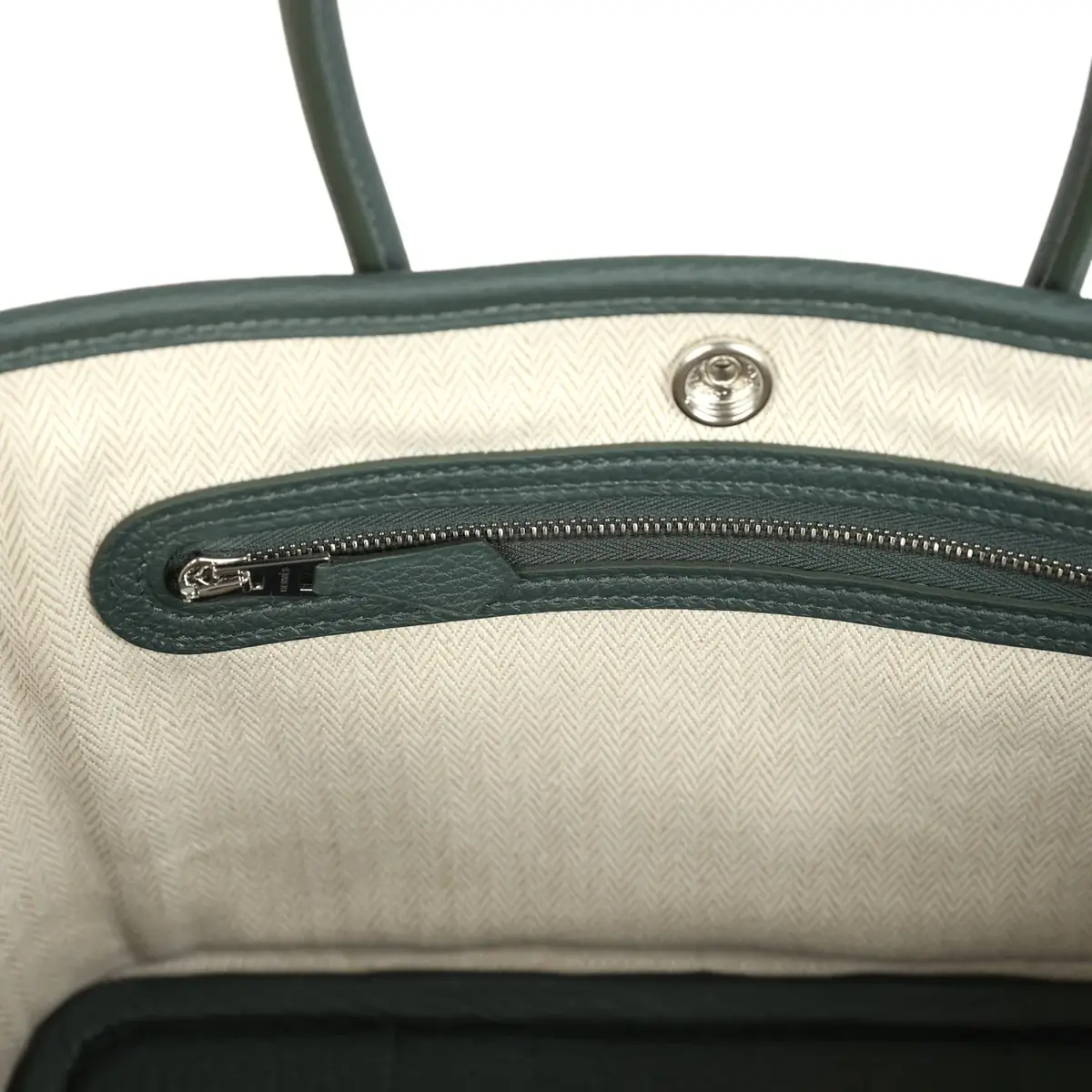 HERMÈS Hermes Garden Party Neo 23 Vert Mangrove Negonda Palladium Hardware | Thumbnail 8 HERMÈS Hermes Garden Party Neo 23 Vert Mangrove Negonda Palladium Hardware | Thumbnail 8