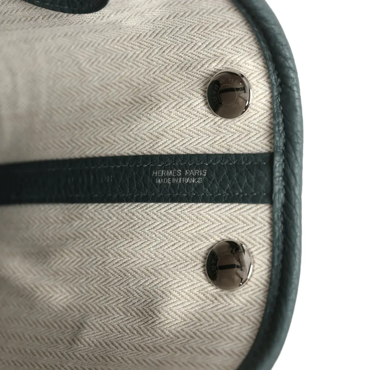HERMÈS Hermes Garden Party Neo 23 Vert Mangrove Negonda Palladium Hardware | Thumbnail 9 HERMÈS Hermes Garden Party Neo 23 Vert Mangrove Negonda Palladium Hardware | Thumbnail 9