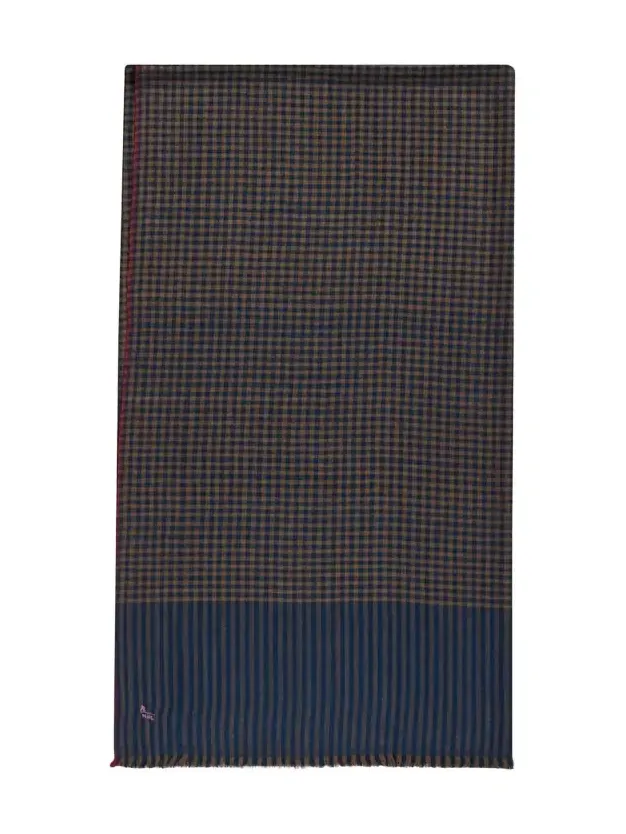 Men's Mini-Check Cashmere Scarf