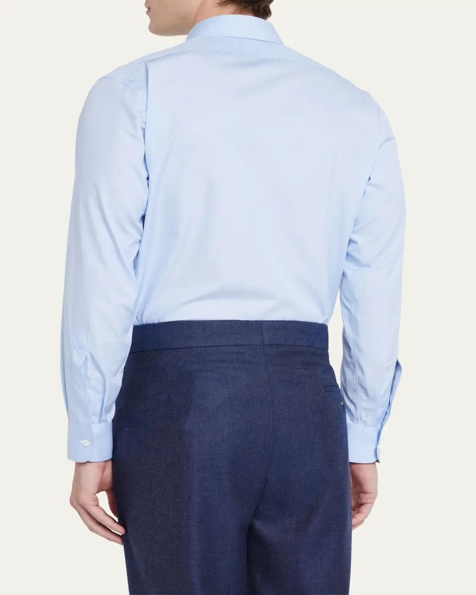 Charvet Men's Point Collar Cotton Dress Shirt | Thumbnail 3