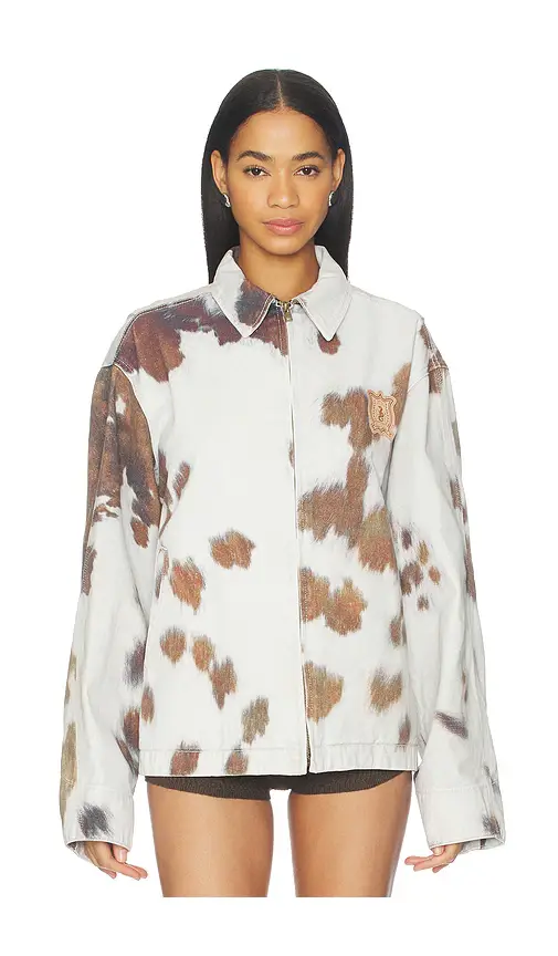 We11Done Cowhide Print Work Jacket | Thumbnail 2 We11Done Cowhide Print Work Jacket | Thumbnail 2
