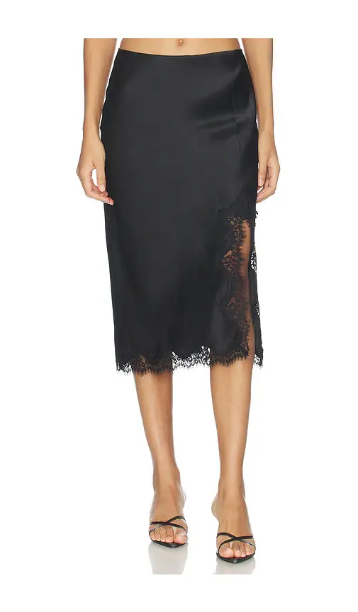 L'AGENCE Tico Lace Midi Skirt | Image 1 L'AGENCE Tico Lace Midi Skirt | Image 1