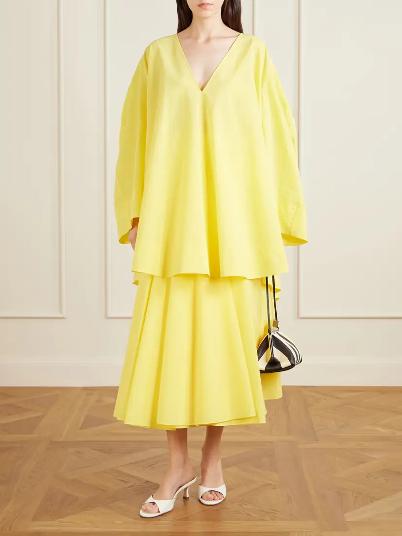 Jacquemus Paysan Asymmetric Cotton-blend Crepon Midi Skirt | Thumbnail 2 Jacquemus Paysan Asymmetric Cotton-blend Crepon Midi Skirt | Thumbnail 2