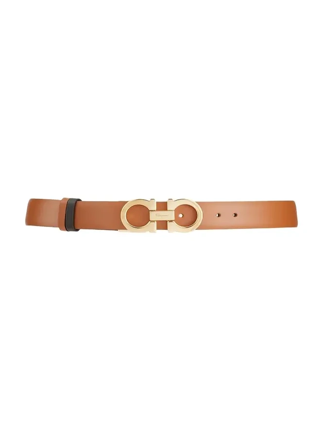 Reversible Leather Gancini Belt