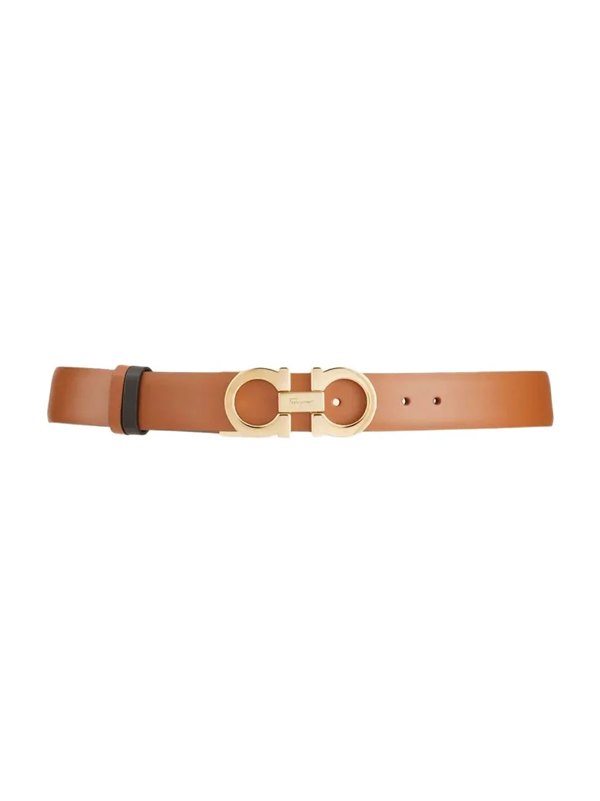Reversible Leather Gancini Belt Reversible Leather Gancini Belt