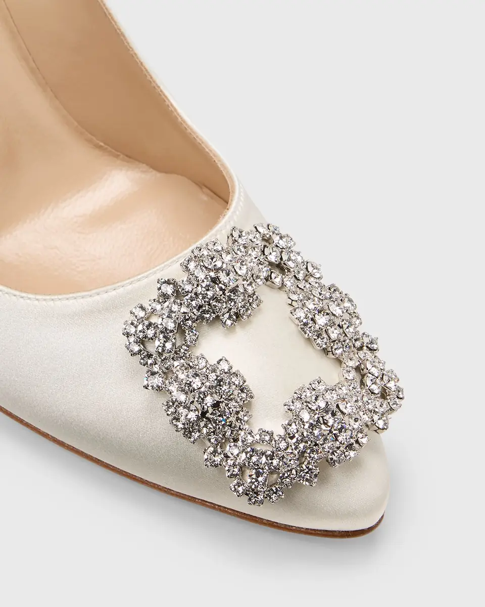 Manolo Blahnik Hangisi Satin Buckle Pumps | Thumbnail 4 Manolo Blahnik Hangisi Satin Buckle Pumps | Thumbnail 4