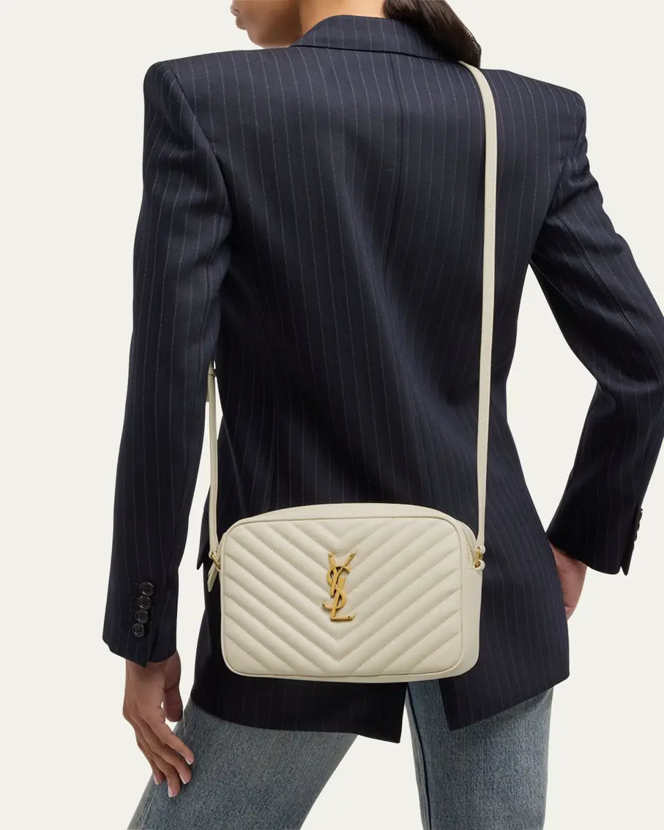 Saint Laurent Lou Medium YSL Camera Bag with Pocket in Quilted Leather | Thumbnail 11