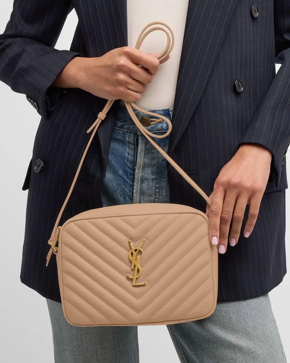 Saint Laurent Lou Medium YSL Camera Bag with Pocket in Quilted Leather | Thumbnail 13