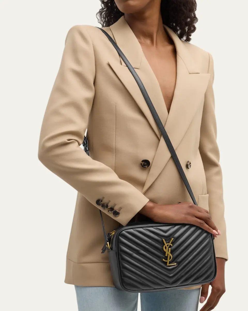 Saint Laurent Lou Medium YSL Camera Bag with Pocket in Quilted Leather | Thumbnail 17