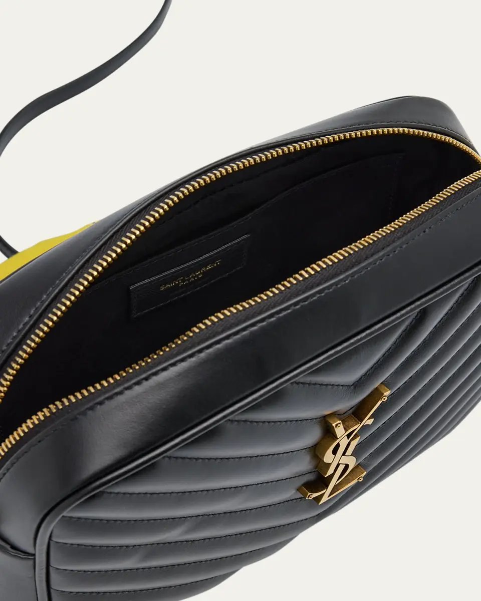 Saint Laurent Lou Medium YSL Camera Bag with Pocket in Quilted Leather | Thumbnail 19