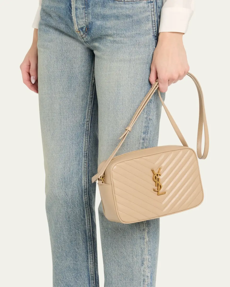 Saint Laurent Lou Medium YSL Camera Bag with Pocket in Quilted Leather | Thumbnail 21