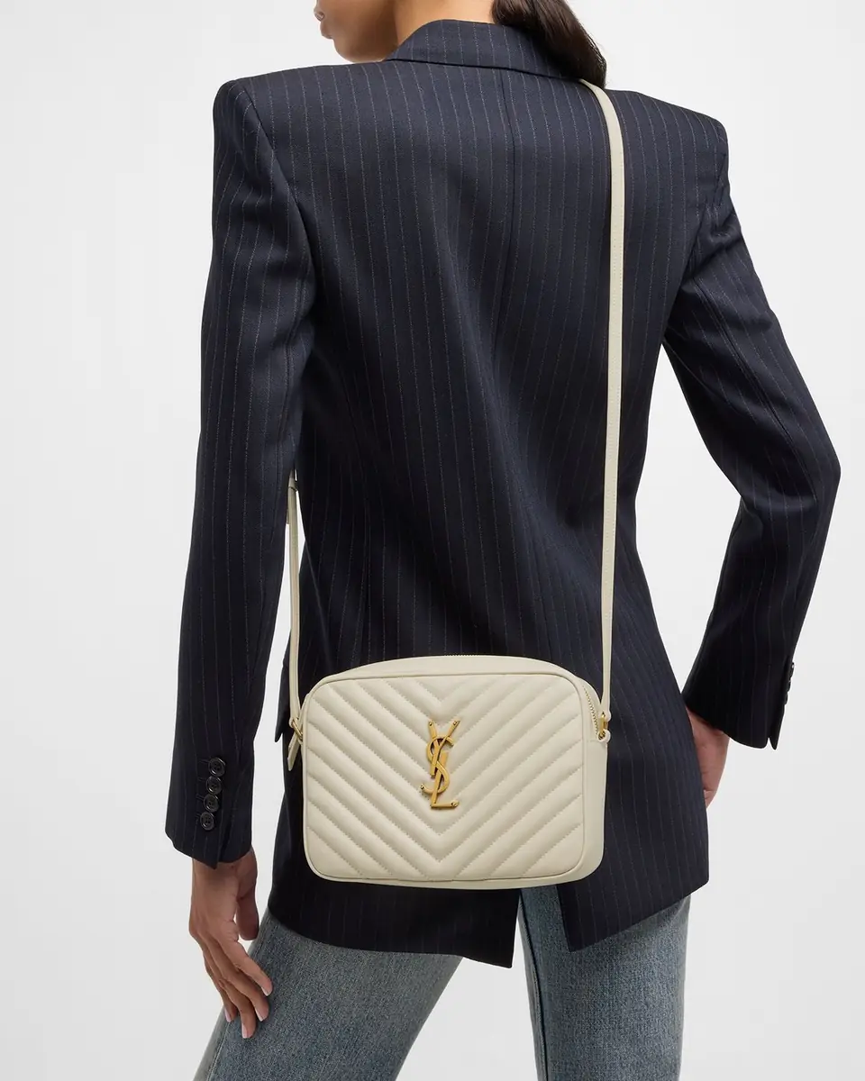 Saint Laurent Lou Medium YSL Camera Bag with Pocket in Quilted Leather | Thumbnail 25