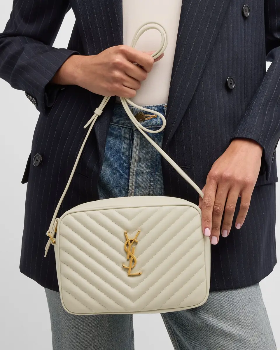Saint Laurent Lou Medium YSL Camera Bag with Pocket in Quilted Leather | Thumbnail 27