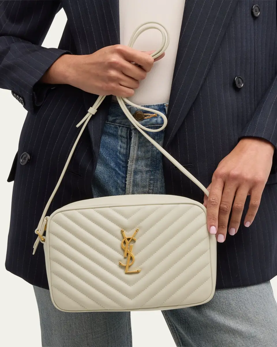 Saint Laurent Lou Medium YSL Camera Bag with Pocket in Quilted Leather | Thumbnail 8