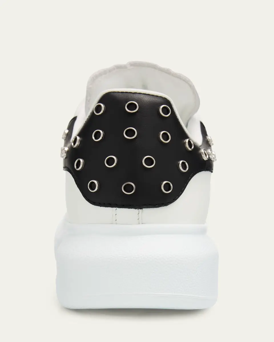 Alexander McQueen Oversized Embellished Leather Sneakers | Thumbnail 3 Alexander McQueen Oversized Embellished Leather Sneakers | Thumbnail 3