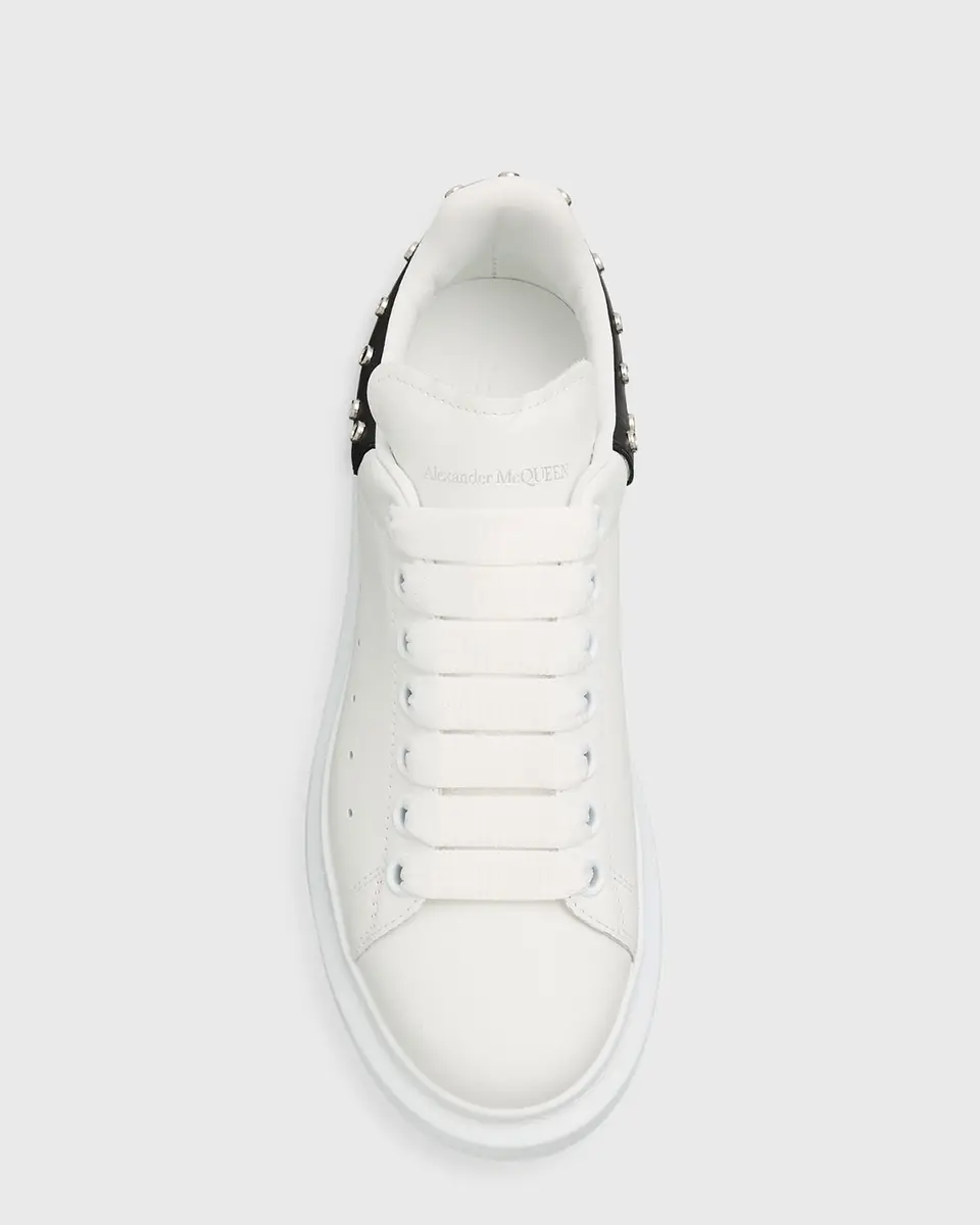 Alexander McQueen Oversized Embellished Leather Sneakers | Thumbnail 6 Alexander McQueen Oversized Embellished Leather Sneakers | Thumbnail 6