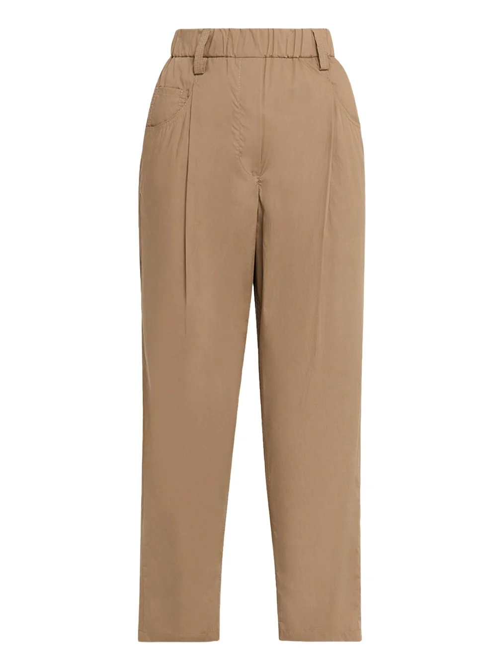 Brunello Cucinelli Tapered Lightweight Poplin Crop Pants