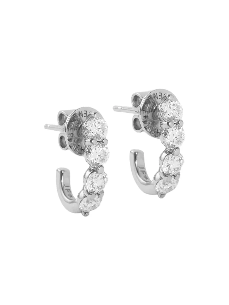 Jennifer Fisher Floating Four Diamond Huggie 18K White Gold Jennifer Fisher Floating Four Diamond Huggie 18K White Gold